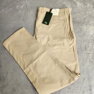 NEW Rodd & Gunn Fitchett Chino Pants Mens 40X34 Custom Fit Stone Khaki Cotton